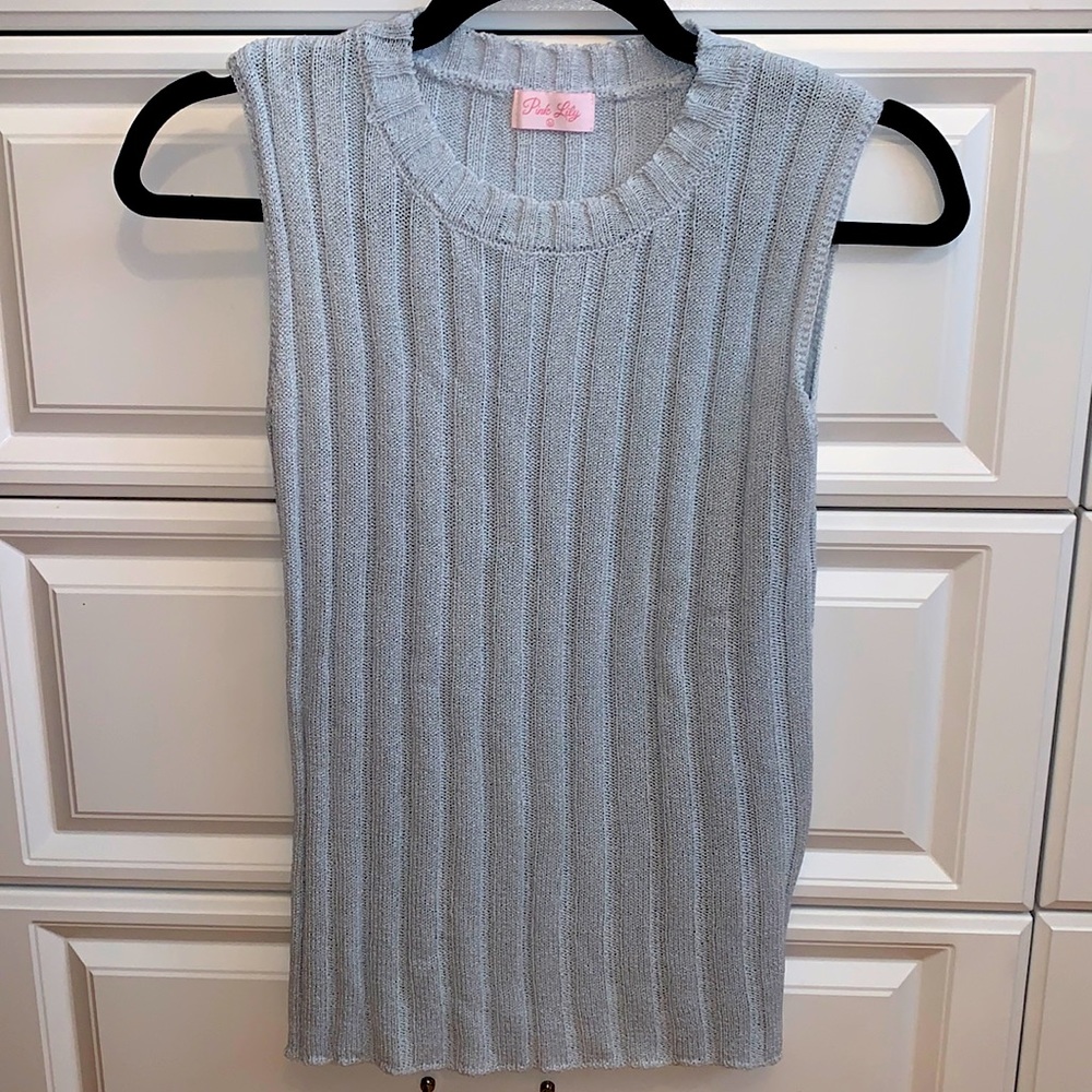 THREE Pink lily sweater material tanks. SET!!!!